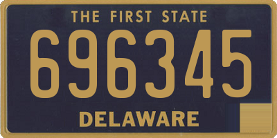 DE license plate 696345