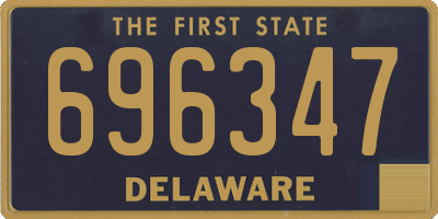 DE license plate 696347