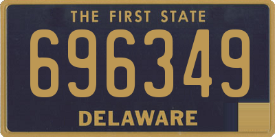 DE license plate 696349