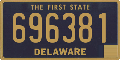 DE license plate 696381