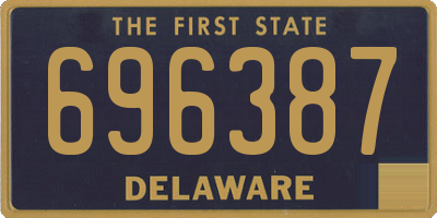 DE license plate 696387