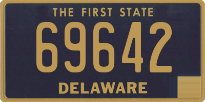 DE license plate 69642