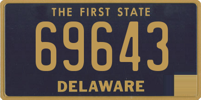 DE license plate 69643