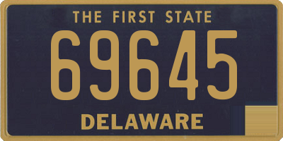 DE license plate 69645
