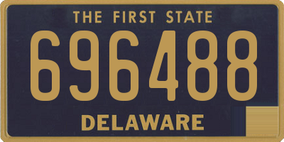 DE license plate 696488