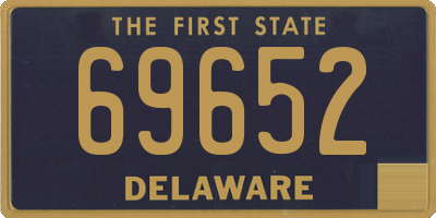 DE license plate 69652