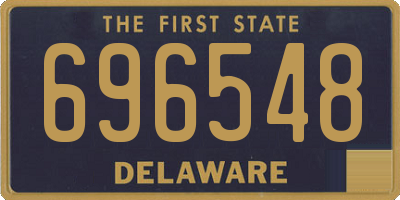 DE license plate 696548