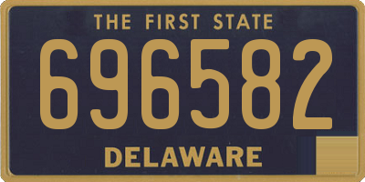 DE license plate 696582
