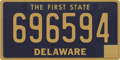 DE license plate 696594