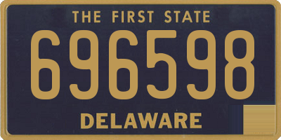 DE license plate 696598