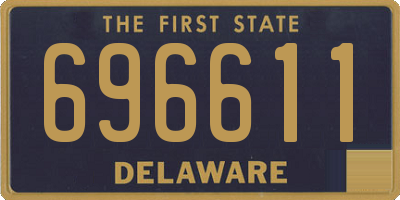 DE license plate 696611