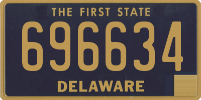 DE license plate 696634