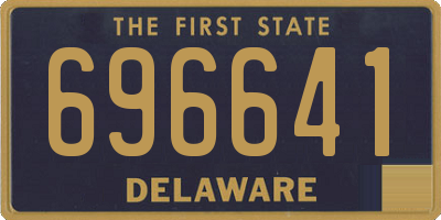 DE license plate 696641