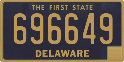 DE license plate 696649