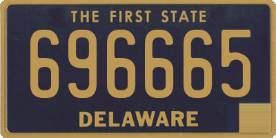 DE license plate 696665