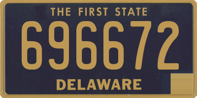 DE license plate 696672