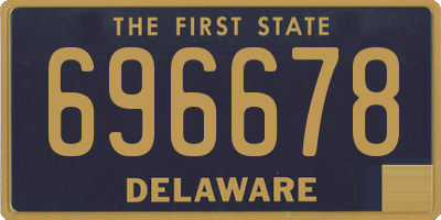 DE license plate 696678