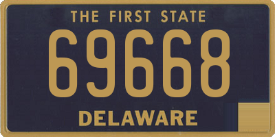 DE license plate 69668