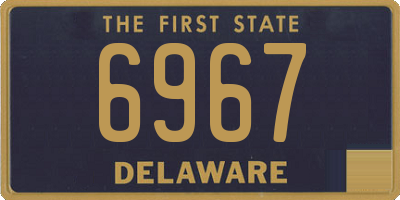 DE license plate 6967