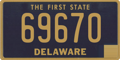 DE license plate 69670