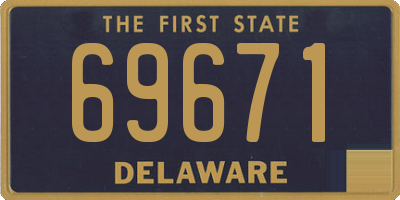 DE license plate 69671