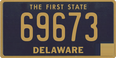 DE license plate 69673