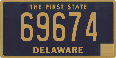 DE license plate 69674