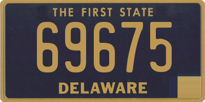 DE license plate 69675