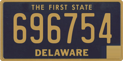 DE license plate 696754