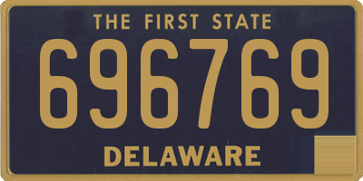 DE license plate 696769