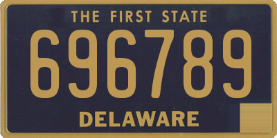 DE license plate 696789