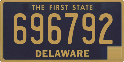 DE license plate 696792