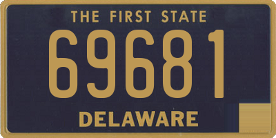 DE license plate 69681