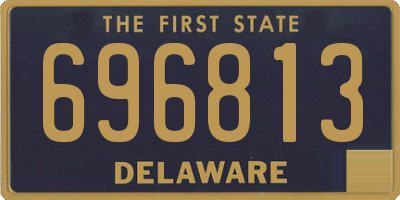 DE license plate 696813