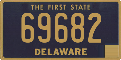 DE license plate 69682