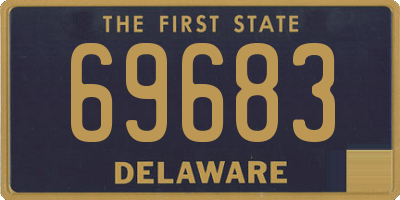 DE license plate 69683