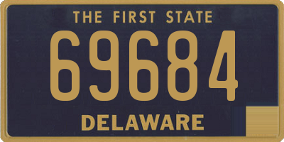 DE license plate 69684