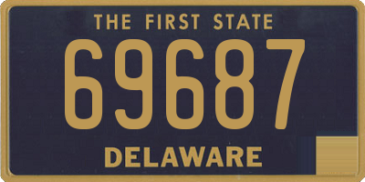 DE license plate 69687