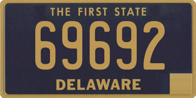 DE license plate 69692