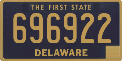 DE license plate 696922