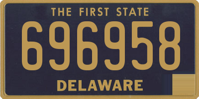 DE license plate 696958