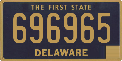 DE license plate 696965
