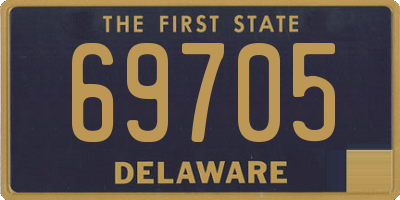 DE license plate 69705