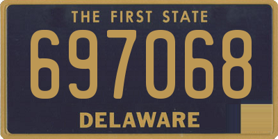 DE license plate 697068