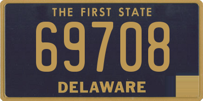 DE license plate 69708
