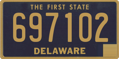 DE license plate 697102