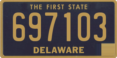 DE license plate 697103
