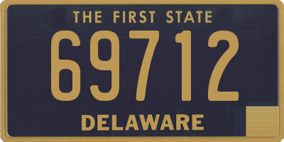 DE license plate 69712