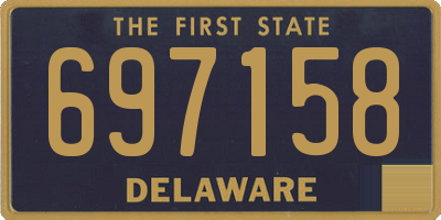 DE license plate 697158