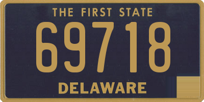 DE license plate 69718